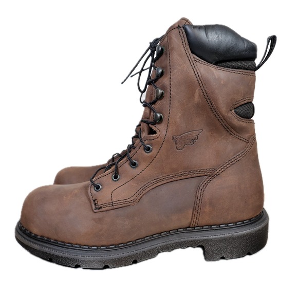 Red Wing DynaForce 1411 Work Boots Mens 13 Brown Leather Waterproof USA main image 4